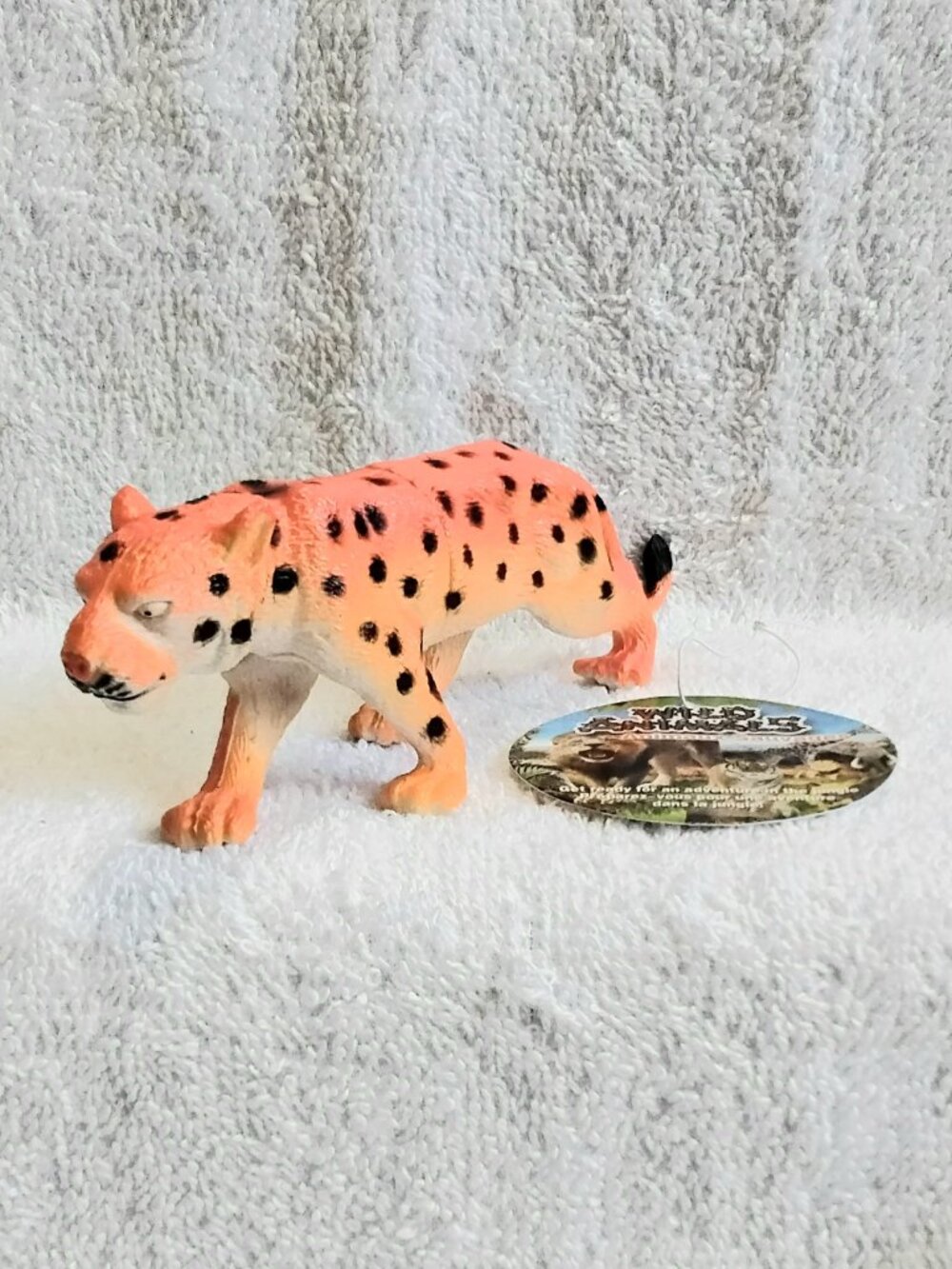 4/$20 High Quality Large 7" Long Wild Animals Leopard BNWT!!
